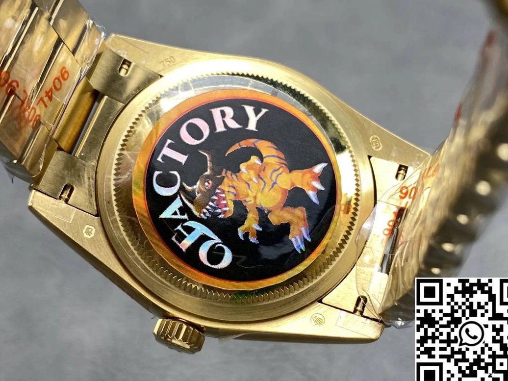 Day 36mm Gold Gold Tungsten Dial Steel Rolex Factory Date Yellow QF M128238-0045 v5 0516